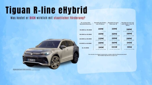 Volkswagen Tiguan R-Line 1,5 l eHybrid OPF 110 kW (150 PS) / 85 kW (115 PS)