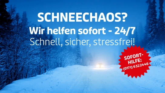 Schneechaos? Wir helfen sofort – 24/7