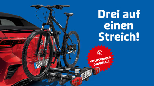 Drei Räder, ein Preis: Ihr Fahrradträger-Deal im Mai.